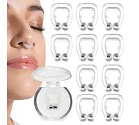 YOFDAL 10 piezas de tapones nasales, tapones reutilizables en silicona, clip magnético para la nariz, mejoran la respiración, mejor respiración posible y sueño restaurador