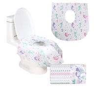 YOFDAL 10 Piezas Protector WC Desechable,Funda de Asiento de Inodoro,Sacchetti Igienici per Assorbenti,Diseño de Sirena,De Tela no Tejida,Aptos para Viajes,Hoteles,Hospitales y Baños Públicos