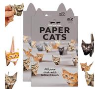 YOFDAL 100 PCS Diy Paper Cats Craft Kit,Diy Paper Cats,fun 3d Pa-per Cat Models,Creative Origami Animal Kit,Desk Decor, Fun Craft Activity for Adults & Kids.