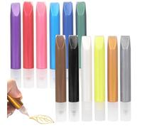 YOFDAL 12 piezas de rotuladores para velas, lápices para velas, lápiz de cera líquida para velas, para tela, cartón, madera, cerámica, 10 ml