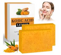 YOFDAL 2 piezas Jabón de cúrcuma | Jabón exfoliante para rostro y cuerpo | sólido exfoliante para mujer y hombre | Peeling natural y tono de piel uniforme