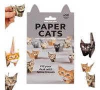 YOFDAL 50 PCS Diy Paper Cats Craft Kit,Diy Paperats,fun 3d Pa-per Cat Models,Creative Origami Animal Kit,Desk Decor, Fun Craft Activity for Adults & Kids.