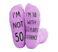 YOFDAL Calcetines como regalos 50 cumpleaños mujer, ideas de regalos para el 50 cumpleaños de una mujer, para mamá, hermana, maestra o para ella (50)