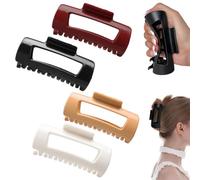 YOFDAL Set di 4 fermaglio per capelli in silicone, grande, antiscivolo, opaca fermagli grandi e antiscivolo per capelli spessi, accessori per lo styling dei capelli
