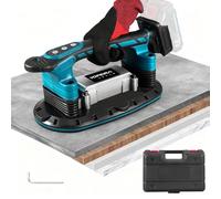 Yofidra 2 en 1 Vibrador de Azulejos Inalámbrico y Ventosas para Baterías Makita de 18 V, 6 Velocidades, Capacidad de Adsorción de 400 kg, para Azulejos de 2,4 m, Vidrio y Pared (Batería no Incluida)