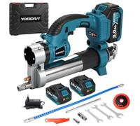 Yofidra 500 W Engrasadora a Batería, Pistola Engrasadora Inalámbrica con 2 Baterías de 3.0 Ah, 10000 PSI, 600 CC, 177 ml/min, para Engrasar Vehículos o Máquinas
