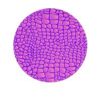 YOFIEN Alfombrilla de ratón Redonda de 20 y 20 cm con Borde Cosido de Piel de cocodrilo Rosa