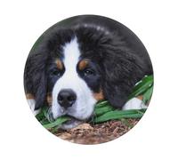 YOFIEN Alfombrilla de ratón Redonda de 20 y 20 cm con Borde Cosido, diseño de Perro de montaña bernés