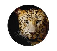 YOFIEN Alfombrilla de ratón Redonda de 8 y 8 Pulgadas con Borde Cosido de Guepardo