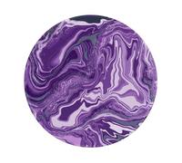 YOFIEN Alfombrilla de ratón Redonda de 8 y 8 Pulgadas con Borde Cosido y Fondo de mármol Morado Oscuro