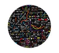 YOFIEN Alfombrilla de ratón Redonda de 8 y 8 Pulgadas con Borde Cosido y fórmula matemática