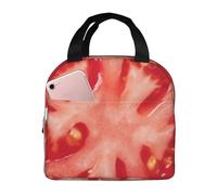 YOFIEN Bolsa para almuerzo con aislamiento grueso con forma de rodaja de tomate, reutilizable y a prueba de fugas
