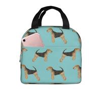 YOFIEN Bolsa para almuerzo con aislamiento grueso y reutilizable a prueba de fugas para perros Airedale Terrier (2)