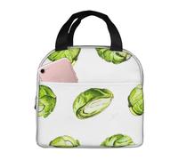 YOFIEN Bolsa para almuerzo reutilizable con aislamiento de coles de Bruselas, a prueba de fugas