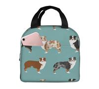 YOFIEN Bolsa para almuerzo reutilizable y a prueba de fugas con aislamiento grueso para pastores australianos