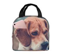 YOFIEN Bolsa para el almuerzo con aislamiento grueso para cachorros de Beagle, reutilizable y a prueba de fugas.