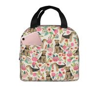 YOFIEN Bolsa para el almuerzo con aislamiento grueso y reutilizable a prueba de fugas con diseño de perro Airedale Terrier