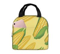 YOFIEN Bolsa para lonchera con aislamiento grueso de mazorcas de maíz frescas y maduras, reutilizable y a prueba de fugas