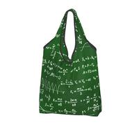 YOFIEN Bolsas de compras plegables reutilizables de gran capacidad con fórmulas y ecuaciones matemáticas