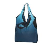 YOFIEN Bolsas de compras plegables reutilizables de gran capacidad Dreamer Orca