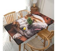 YOFIEN Bozal para Bulldog Inglés, para Perros Que Duermen, Rectangular, de 1,5 m, Impermeable, Protector a Prueba de derrames y con Borde elástico.