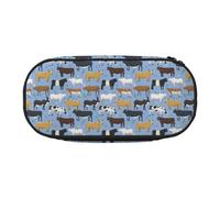 YOFIEN Conjunto de toros y Vacas, Animales de Granja, Ganado, mamíferos, Estuche pequeño para lápices, Estuche de Gran Capacidad, Organizador de papelería de Oficina