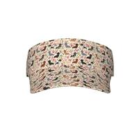 YOFIEN Dachshund Floral Vintage Flowers Doxie Doxie Dachshunds Cute Baseball Cap for Women Men Sun Visors Womens Hats & Caps