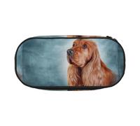 YOFIEN Dibujo de Perro Cocker Spaniel inglés, Retrato, Estuche pequeño para lápices, Estuche de lápices de Gran Capacidad, Organizador de papelería de Oficina