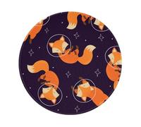 YOFIEN Elegante y Divertida Alfombrilla de ratón Redonda de 8 y 8 Pulgadas con Borde Cosido.