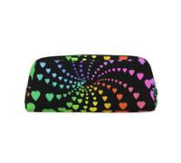 YOFIEN Estuche para lápices con Corazones de arcoíris para niñas, Organizador de lápices con Cremallera