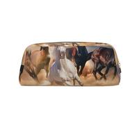 YOFIEN Estuche para lápices con diseño de Caballo Salvaje Corriendo contra una tormenta de Arena para niñas, Organizador de bolígrafos con Cremallera