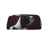 YOFIEN Estuche para lápices con diseño de Cachorro Cocker Spaniel Blanco y Negro para niñas, Organizador de lápices con Cremallera