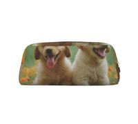 YOFIEN Estuche para lápices con diseño de Cachorros de Labrador Retriever Amarillo para niñas, Organizador de bolígrafos con Cremallera