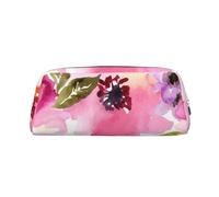 YOFIEN Estuche para lápices con diseño de Flores de Acuarela, Color Rosa y Fucsia, para niñas, Organizador de bolígrafos y Estuche con Cremallera.