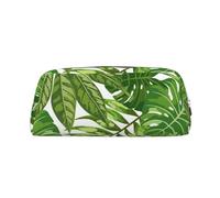 YOFIEN Estuche para lápices con diseño de Hojas Tropicales, Palmeras exóticas, Selva, Plantas de Moda, Naturaleza, Verde, para niñas, Organizador de bolígrafos con Cremallera.