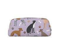 YOFIEN Estuche para lápices con diseño de Huesos y Patas de Galgo Italiano para niñas, Organizador de lápices con Cremallera