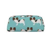 YOFIEN Estuche para lápices con diseño de Perro Papillon Spaniel Toy para niñas, Organizador de bolígrafos con Cremallera