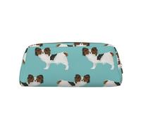 YOFIEN Estuche para lápices con diseño de Perro Papillon Spaniel Toy para niñas, Organizador de bolígrafos con Cremallera