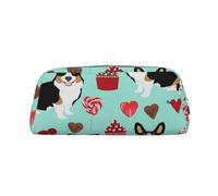 YOFIEN Estuche para lápices con diseño de Perros Corgi Tricolor para niñas, Organizador de lápices con Cremallera