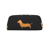 YOFIEN Estuche para lápices con diseño de Perros Dachshund para niñas, Organizador de lápices con Cremallera