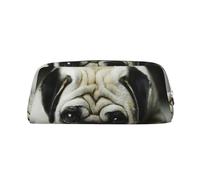 YOFIEN Estuche para lápices con diseño de Perros Pug tristes para niñas, Organizador de bolígrafos con Cremallera.