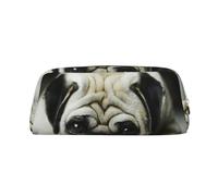 YOFIEN Estuche para lápices con diseño de Perros Pug tristes para niñas, Organizador de bolígrafos con Cremallera.