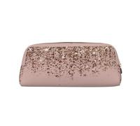 YOFIEN Estuche para lápices con Purpurina glamurosa, Color Topo, Rosa, Bronce, Dorado y Rosa ruborizado para niñas, Organizador de bolígrafos con Cremallera.