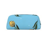 YOFIEN Estuche para lápices con Tulipanes Amarillos Dibujados a Mano para niñas, Organizador de bolígrafos con Cremallera