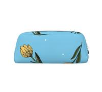 YOFIEN Estuche para lápices con Tulipanes Amarillos Dibujados a Mano para niñas, Organizador de bolígrafos con Cremallera