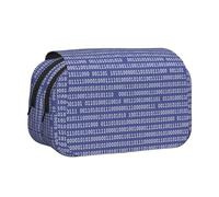 YOFIEN Estuche para lápices Morado con código Binario para Programador, Organizador portátil de papelería de Doble Capa.