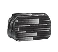 YOFIEN Estuche para lápices Negro con código de Programador, Organizador de papelería portátil de Doble Capa