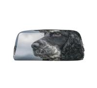 YOFIEN Estuche para lápices Negro con Orejas Grandes rizadas para niñas, diseño de Cocker Spaniel Inglés, Organizador de bolígrafos y Bolsa con Cremallera.