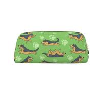 YOFIEN Estuche para lápices para Amantes de los Perros pastores alemanes para niñas, Organizador de bolígrafos con Cremallera