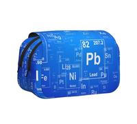 YOFIEN Estuche para lápices portátil de Doble Capa con diseño Divertido de la Tabla periódica de Elementos para Profesores de Ciencias